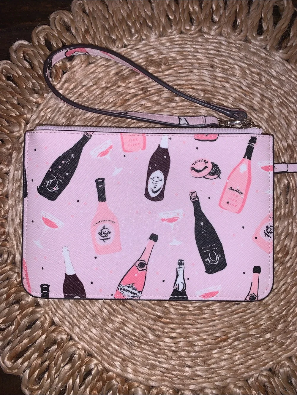 Kate spade Champagne Toss pink multi wristlet